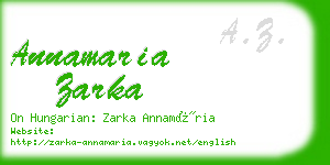 annamaria zarka business card